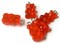 5 20mm Red Gummy Bear Charms Resin Pendants with Platinum Colored Loops Jewelry Making Beading Supplies Loose Candy Charms